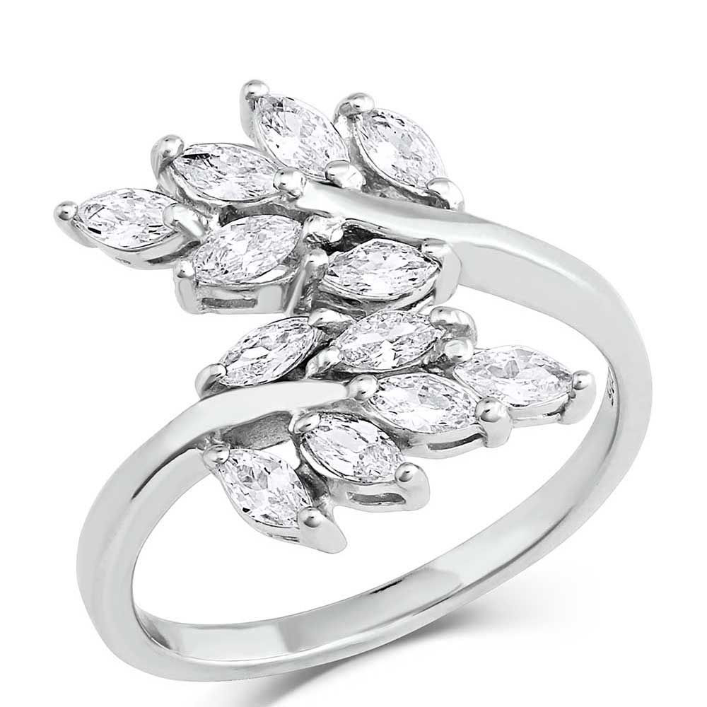 Montana Silversmiths Crystal Leaflet Wrap Ring for Ladies Cabela's